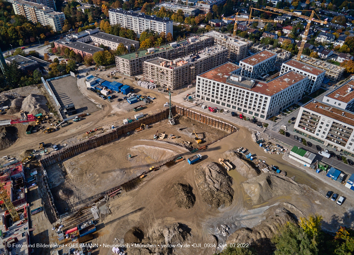 13.10.2022 - Baustelle Alexisquartier und Pandion Verde in Neuperlach